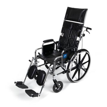 Medline Reclining Wheelchair 22in Back 18in Seat 1Ct