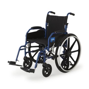 Medline Hybrid 2 Transport Wheelchair 16in Seat